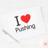 押すのが大好き 長方形シール (封筒)