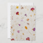 押フェイクし花紙スタイル結婚ズ 招待状 (裏面)