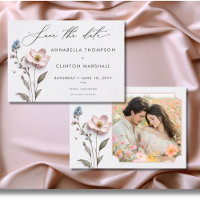 押モダンしパステル山結婚花の写真