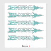 押保して！上が与えら!グラフィックティール（緑がかった色） シール (シート)