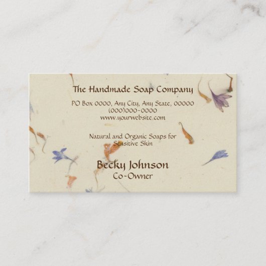 押花紙スタイル名刺 名刺 (正面)