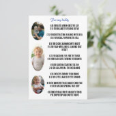 押韻とパーソナライズされたfotoの父の日札 サンキューカード (スタンド正面)