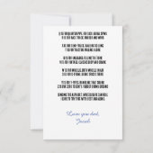 押韻とパーソナライズされたfotoの父の日札 サンキューカード (裏面)