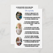 押韻とパーソナライズされたfotoの父の日札 サンキューカード (正面/裏面)