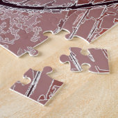 抽出された自転車のライダーおよび影の困惑 ジグソーパズル (側面)