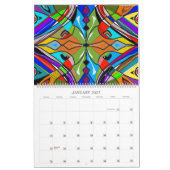 抽出の自然 カレンダー (1月 2027)