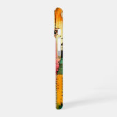 抽象アートとイニシャル iPhone 16ケース (左側面)