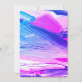 抽象アートのスターダビッド オーダーメイド バー・バット ミツバチ式 招待状 (裏面)