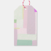 抽象アートのハッピーホリデー クリスマス ギフトタグ (裏面)