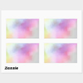 抽象アートの空白カラフルテンプレート モダン 長方形シール (シート)