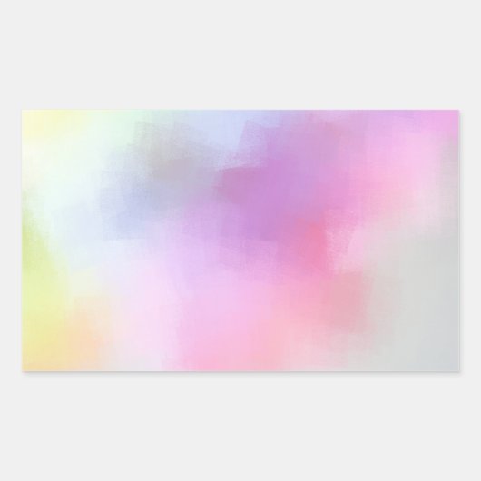 抽象アートの空白カラフルテンプレート モダン 長方形シール (正面)