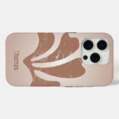 抽象アートの茶色の藻類、海藻 Case-Mate iPhoneケース (裏面 (横))