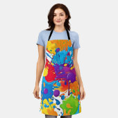 抽象アートの躍動 エプロン (着用した状態)