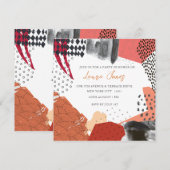 抽象アートコラージュプロモーションイベント 招待状 (正面/裏面)