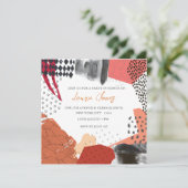 抽象アートコラージュ プロモーションイベント 招待状 (スタンド正面)