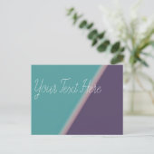 抽象アートターコイズパープル ポストカード (スタンド正面)