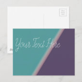 抽象アートターコイズパープル ポストカード (正面/裏面)