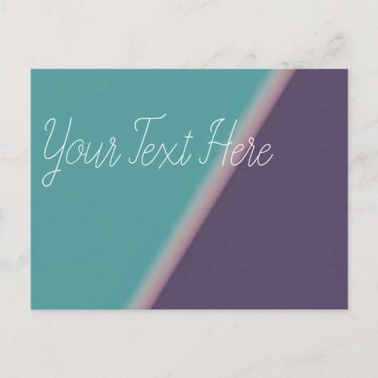 抽象アートターコイズパープル ポストカード (正面)