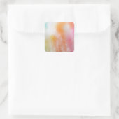 抽象アートテンプレート ピンク 赤 黄 青 空白 スクエアシール (バッグ)