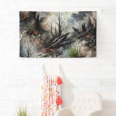 抽象アートファブリックバナー 横断幕 (インサイチュ)