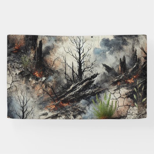 抽象アートファブリックバナー 横断幕 (横)