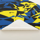 抽象アート ジオメトリー ユニーク サッカーフェストスローケット シェルパブランケット (3/4)