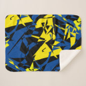 抽象アート ジオメトリー ユニーク サッカーフェストスローケット シェルパブランケット (正面(横))