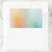 抽象アート ピンク 赤 黄 青 白 テンプレート 長方形シール (バッグ)