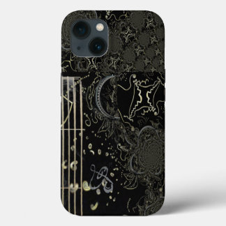 抽象アート ブラック iPhone 13ケース