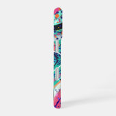 抽象アート：ミントキャンディ iPhone 16ケース (右側面)