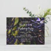 抽象アート モダン カラー スプラッシュ バースデー パーティー 招待状 (スタンド正面)