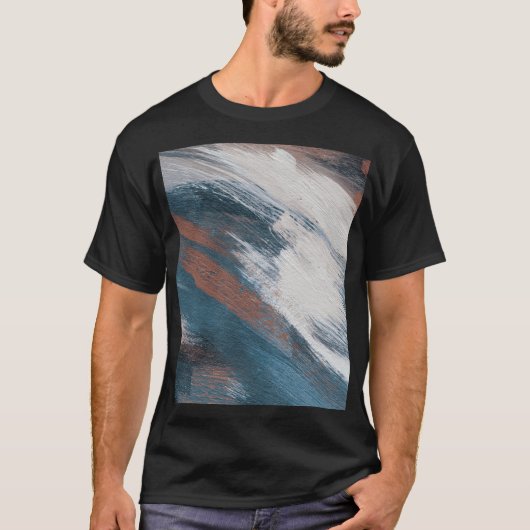 抽象アート：多彩な筆致 Tシャツ (正面)
