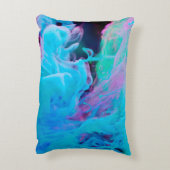抽象インク、アクリルインク、アートインク、芸術的バックインク アクセントクッション (裏面(縦))