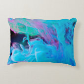 抽象インク、アクリルインク、アートインク、芸術的バックインク アクセントクッション (裏面)