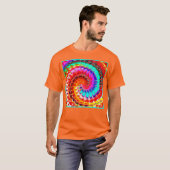 抽象カラフルパターンアート Tシャツ (正面フル)