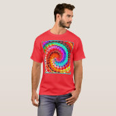 抽象カラフルパターンアート Tシャツ (正面フル)