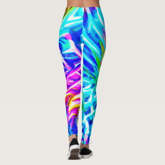 抽象カラフルパターン レギンス (裏面)