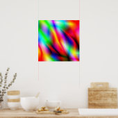 抽象カラフル正方形ポスター ポスター (キッチン)