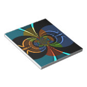 抽象カラーバーストアートプリント ノートパッド (アングル)