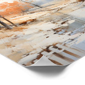 抽象コンテンポラリー水の色の風景 ポスター (角)