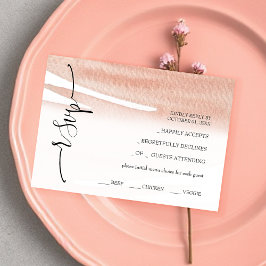 抽象サンゴ水彩手描き 出欠カード