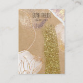 抽象シンプルミニマル紙イヤリング表示 名刺 (正面)