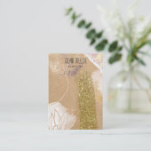 抽象シンプルミニマル紙イヤリング表示 名刺 (スタンド正面)