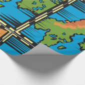 抽象スカンジナビア地図アート ラッピングペーパー