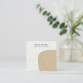 抽象セラミックオークレートスタッドイヤリングディスプレイ スクエア名刺 (スタンド正面)