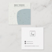 抽象セラミックグレースタッドイヤリングディスプレイカード スクエア名刺 (正面/裏面)