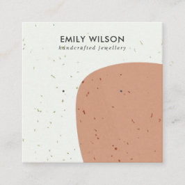 抽象セラミックテラコッタスタッドイヤリングディスプレイ スクエア名刺
