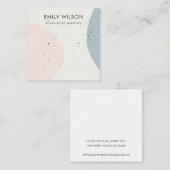 抽象セラミック赤面グレースタッドイヤリングディスプレイ スクエア名刺 (正面/裏面)