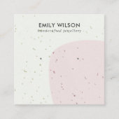 抽象セラミック赤面スタッドイヤリングディスプレイカード スクエア名刺 (正面)