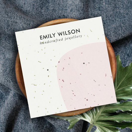 抽象セラミック赤面スタッドイヤリングディスプレイカード スクエア名刺